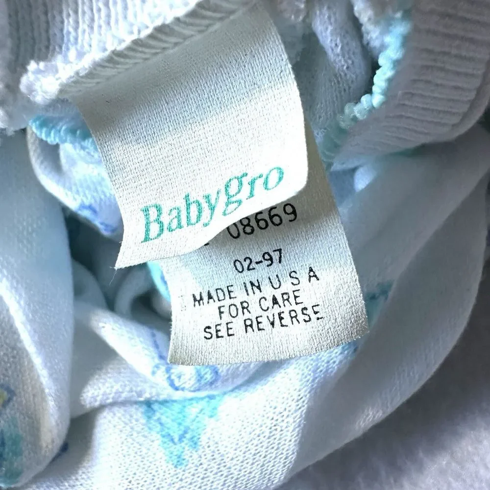 BabyGro Small Newborn 0-3 Months Footed Made USA romper‎ sleep suit Snap